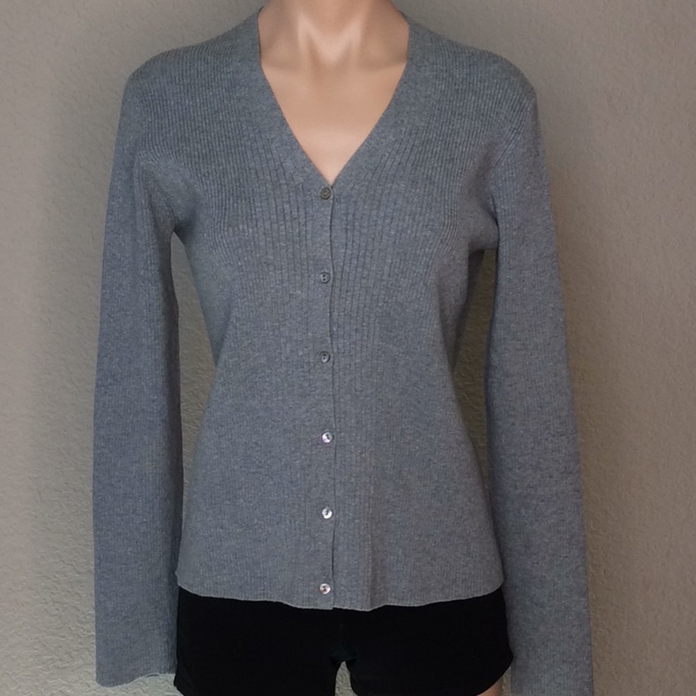 Casual Corner V-Neck Sweater Long Sleeve Women’s M